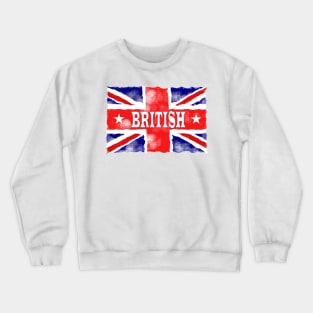 United Kingdom British Flag Retro Distressed Crewneck Sweatshirt